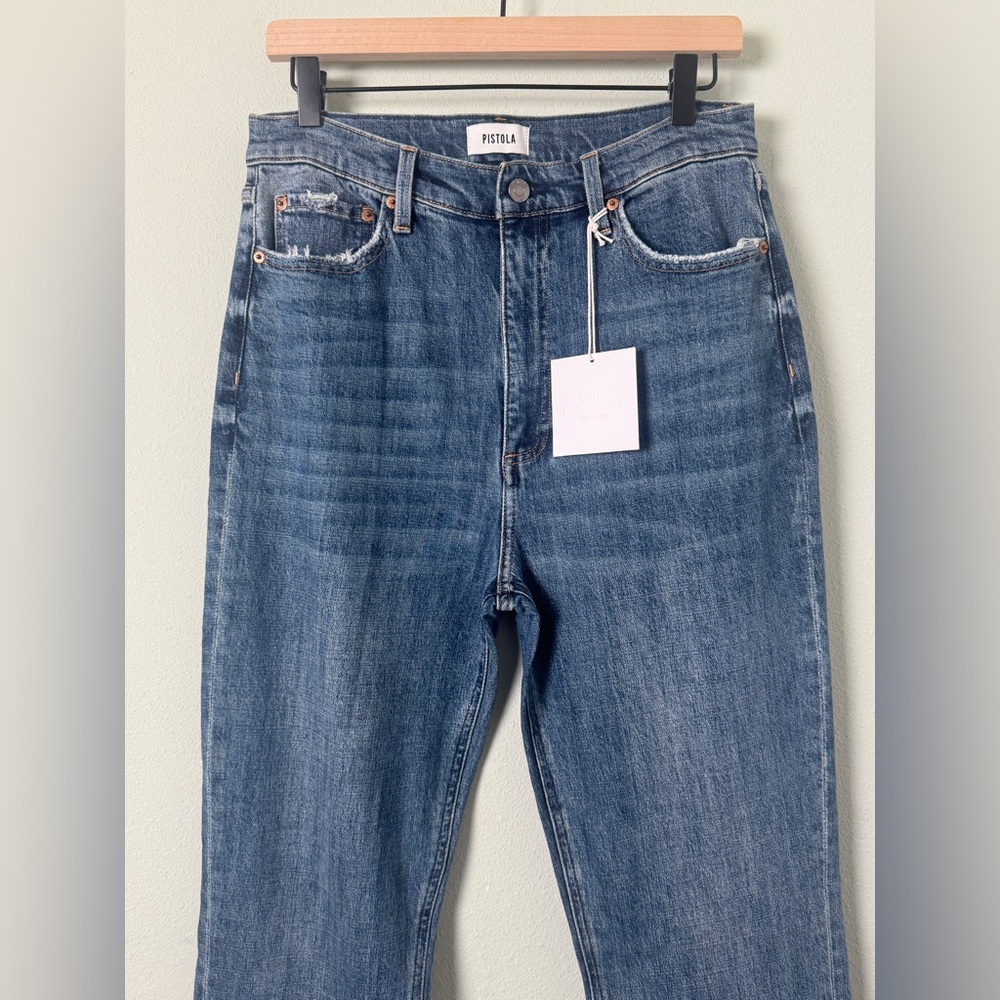 Revolve PISTOLA Jeans Colleen High Rise Slim Flare in Willow Size 30 NEW - Picture 5 of 13